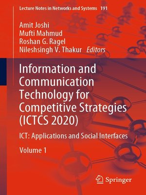 cover image of Information and Communication Technology for Competitive Strategies (ICTCS 2020)